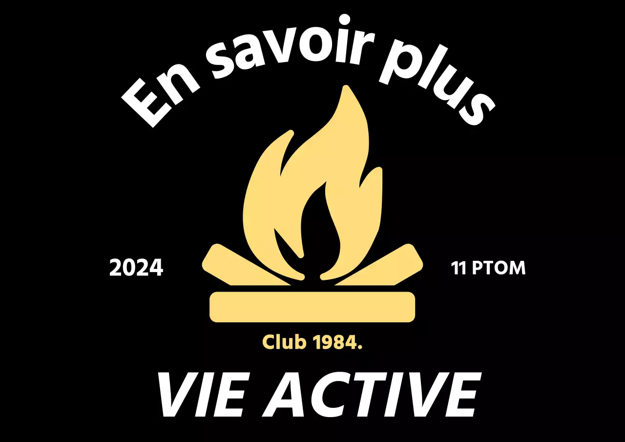 Promotion simple du camping avec l'icône d'un feu de camp