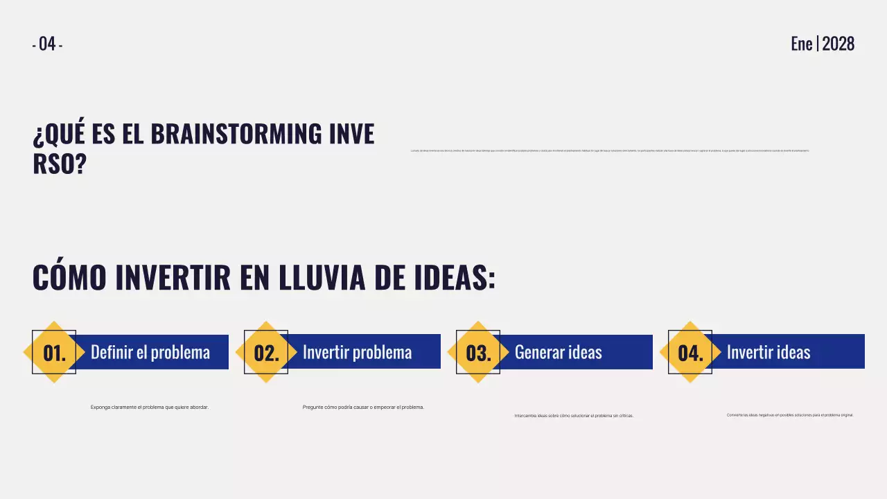 yellow modern brainstorming presentation