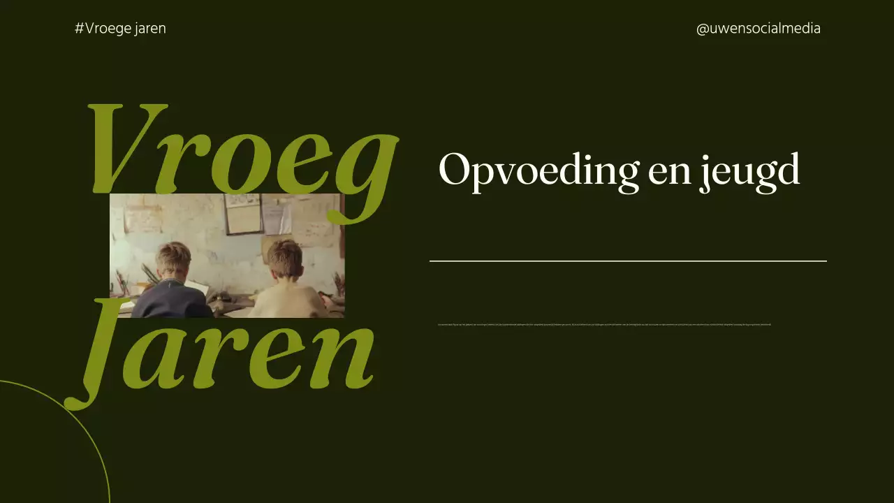 groen klassieke biografie presentatie