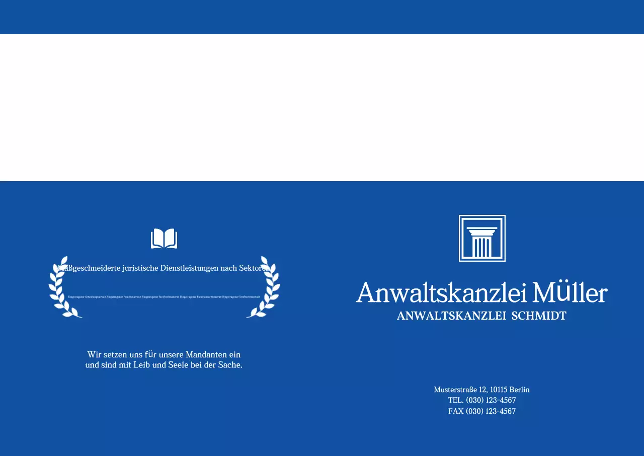 Einfache Werbung für Anwaltskanzleien