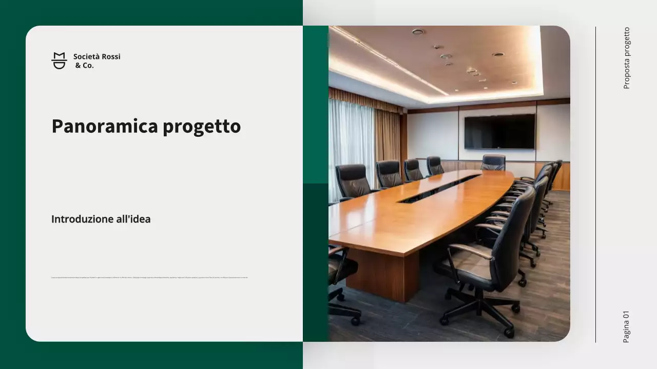 Promozione di un progetto imprenditoriale moderno e verde