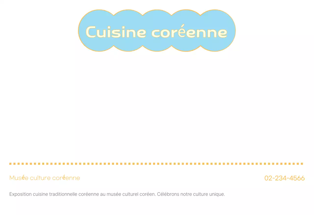 Carte postale de la cuisine traditionnelle coréenne à la menthe