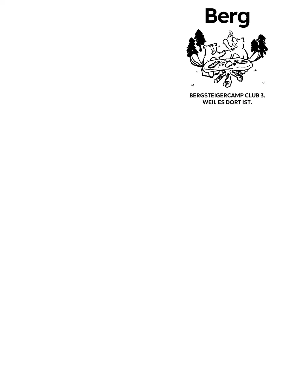 Werbung für einen Wanderverein mit einer Illustration eines Camping-Eichhörnchens