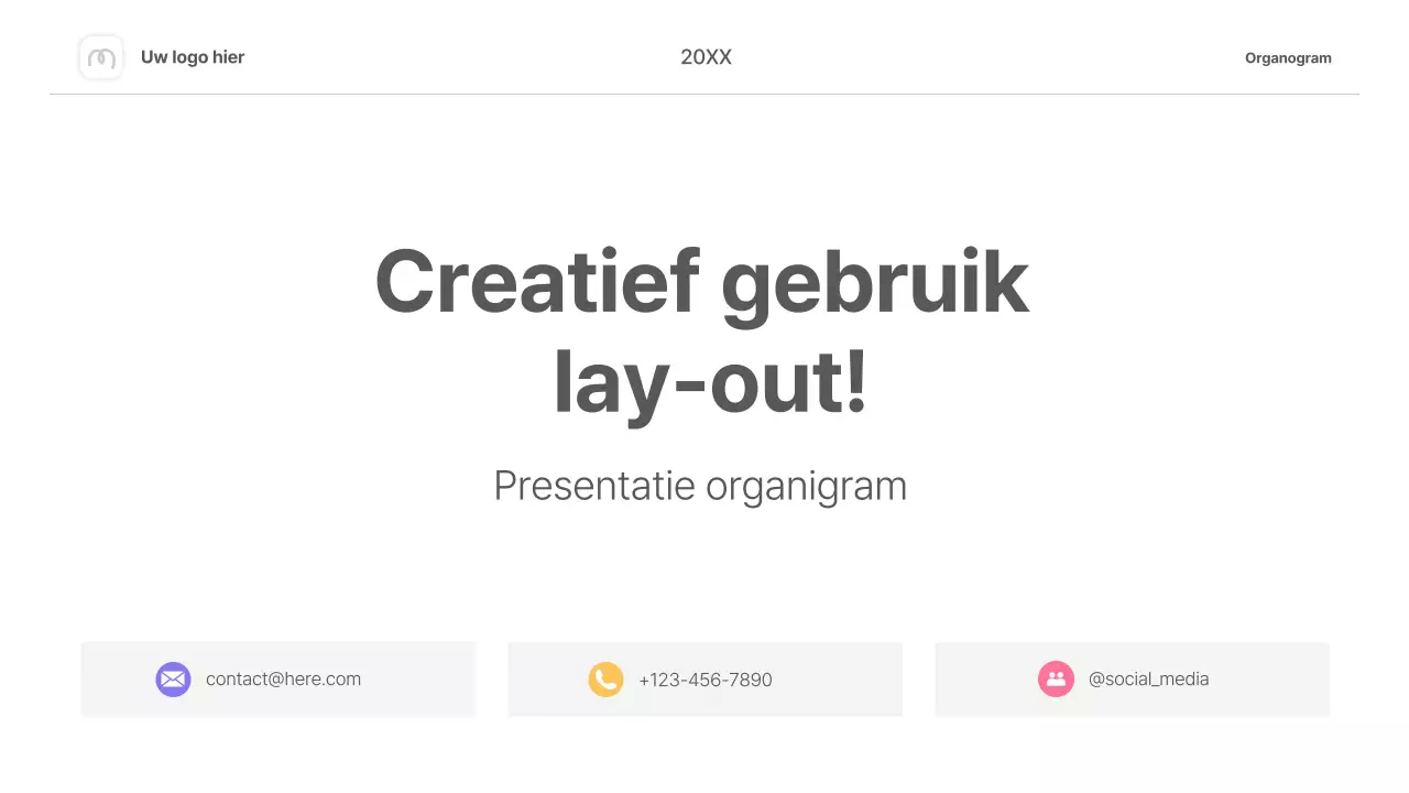 kleurrijk eenvoudig organigram infographics layout