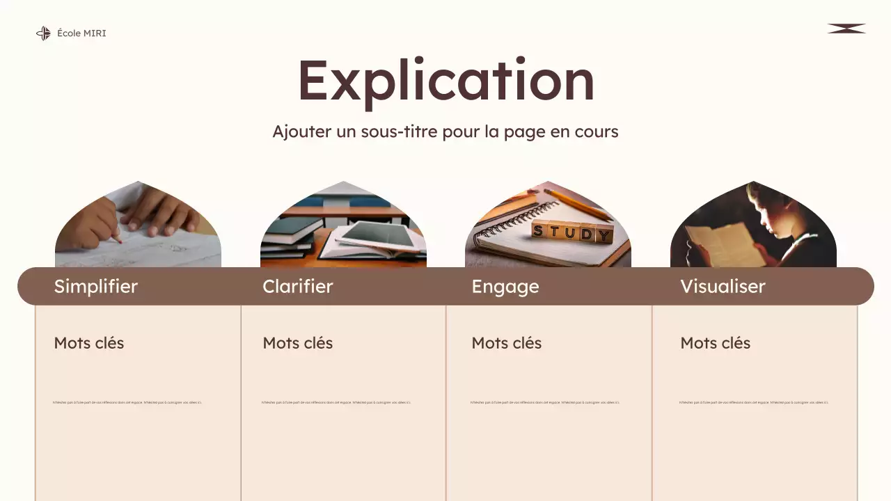 classe d'éducation moderne beige