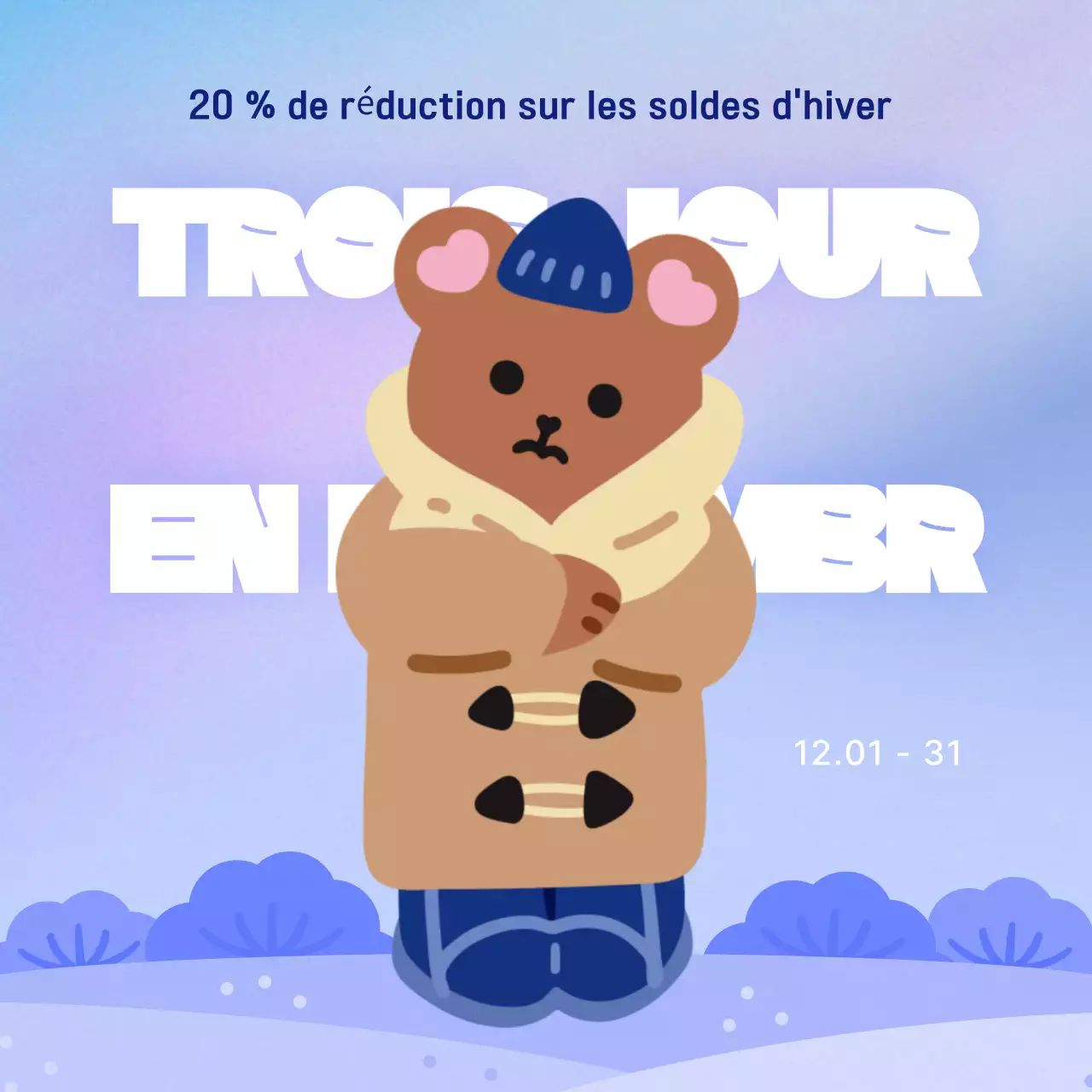Faites la promotion de vos événements hivernaux en bleu clair