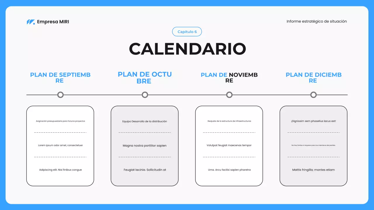 blue modern business report