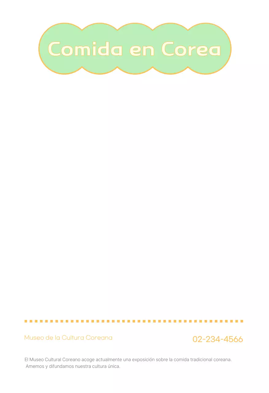 Postal de comida tradicional naranja