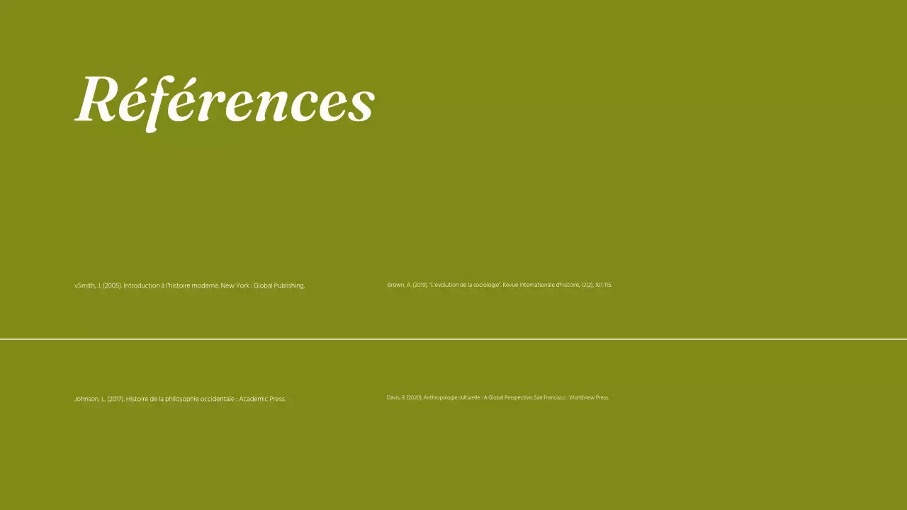 présentation d'une biographie classique verte