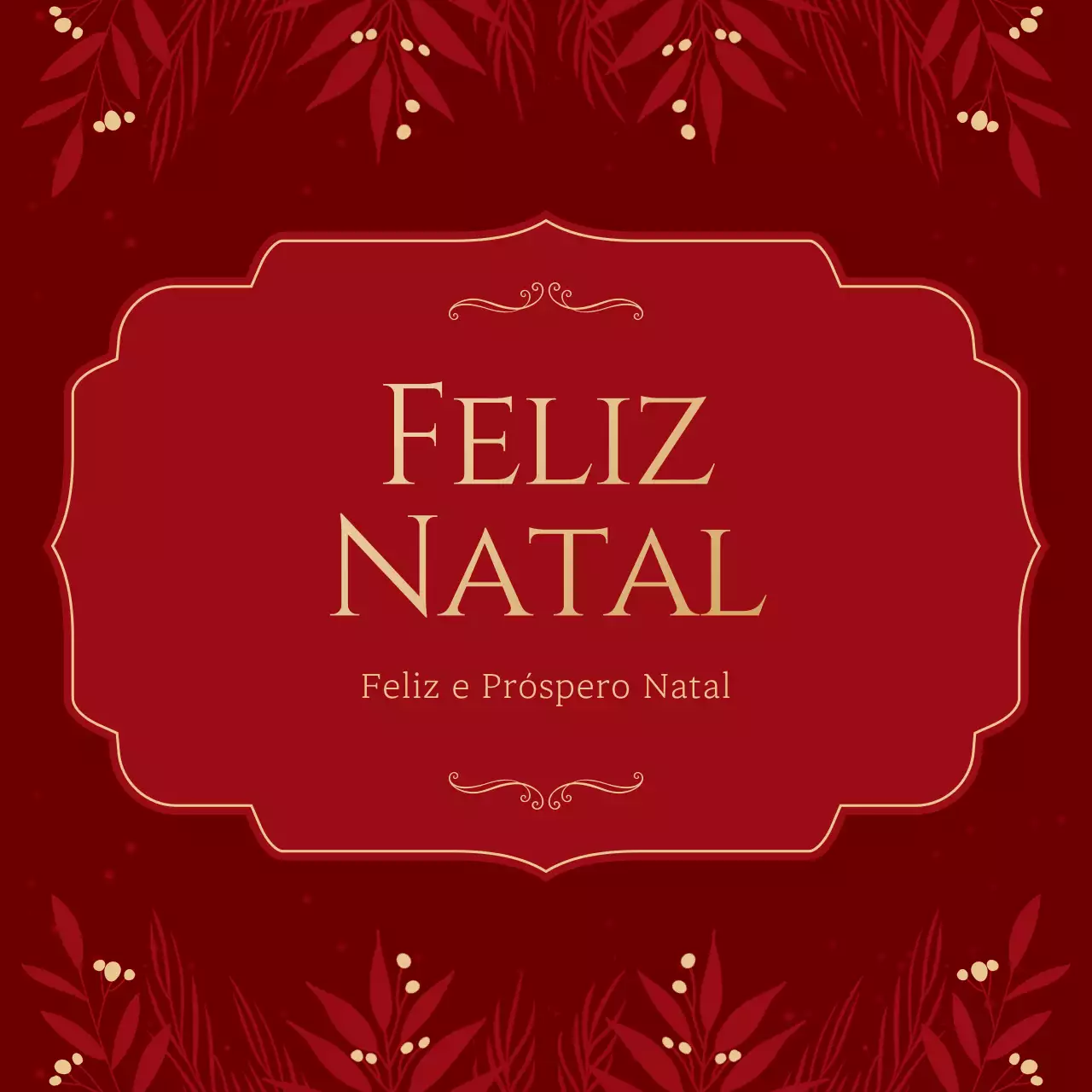 Cartão de Natal clássico vermelho