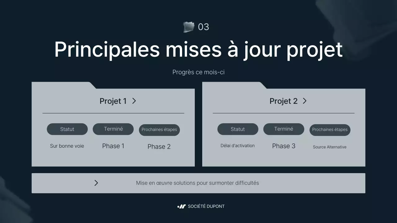 rapport d'activité moderne gris