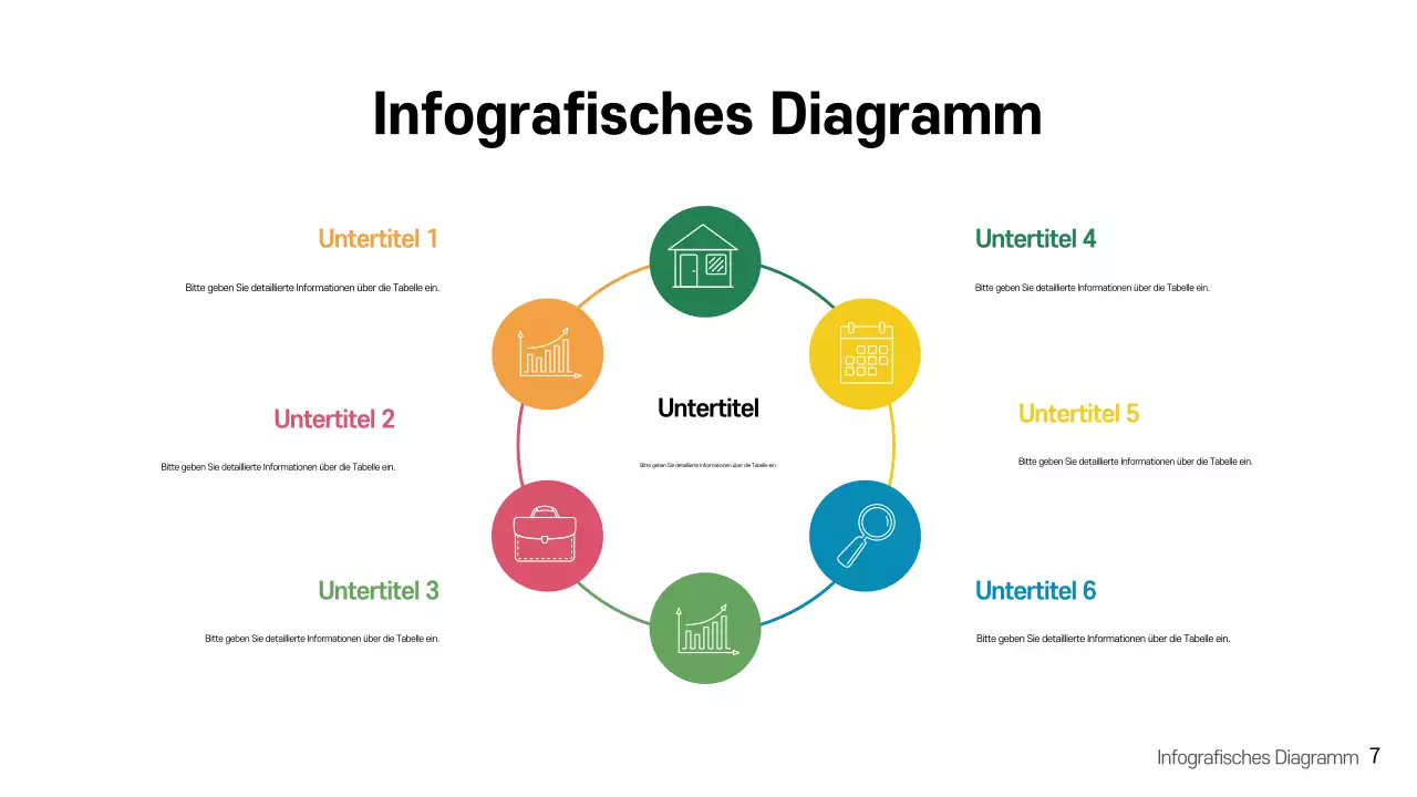 Regenbogen moderne infografische Präsentation Vorlage