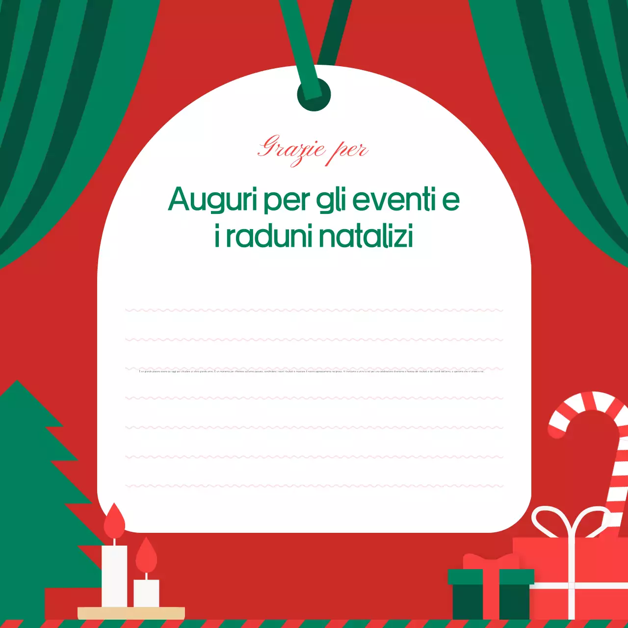 Invito tradizionale rosso per le festività