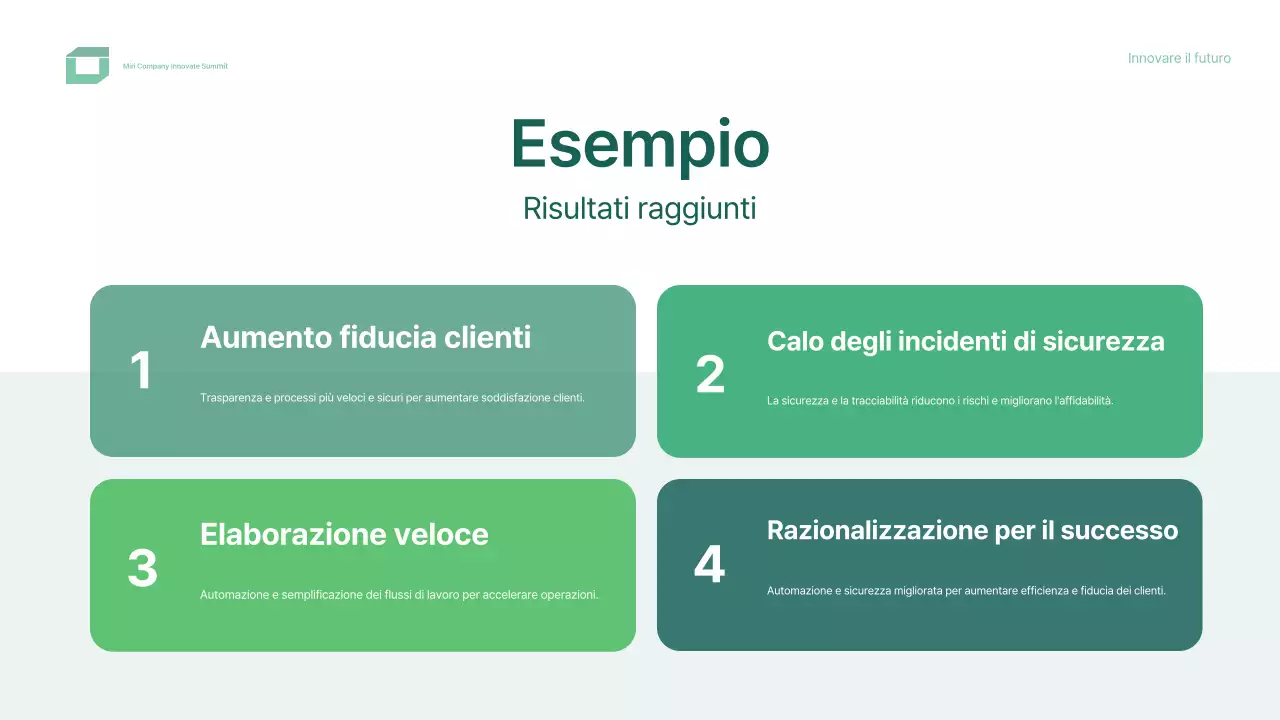 design verde e moderno per conferenze