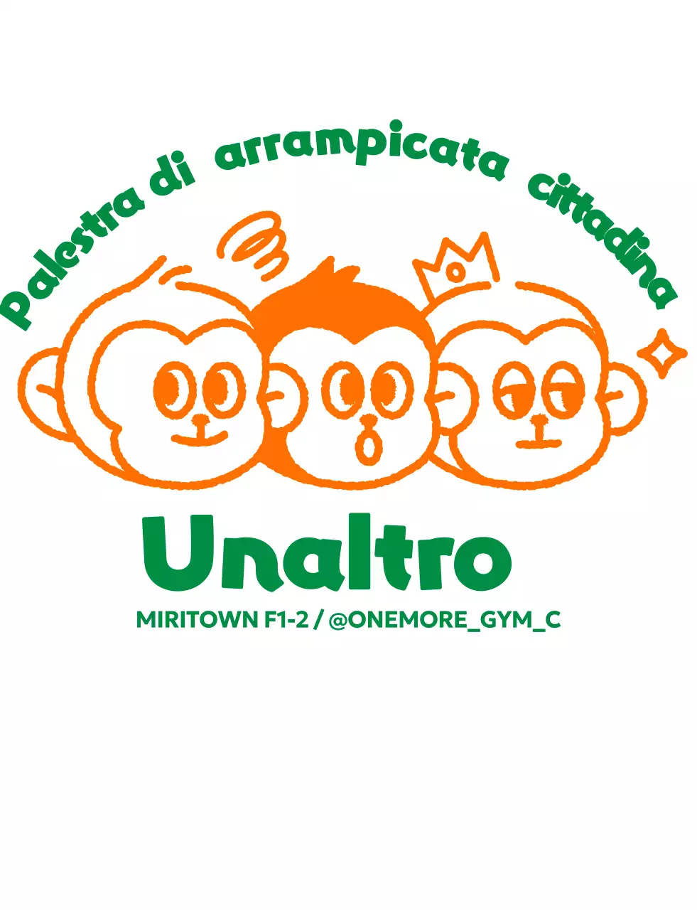 Logo di allenamento kitsch con illustrazione di scimmia