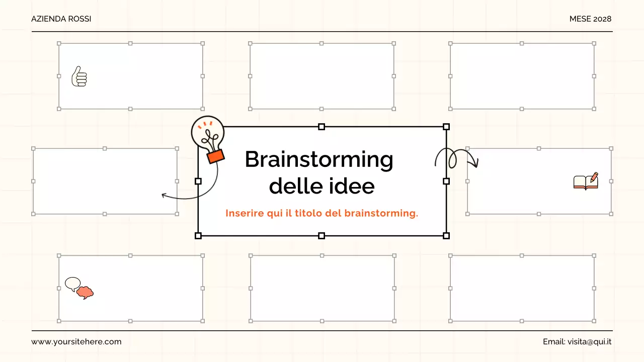Guida al brainstorming moderno arancione