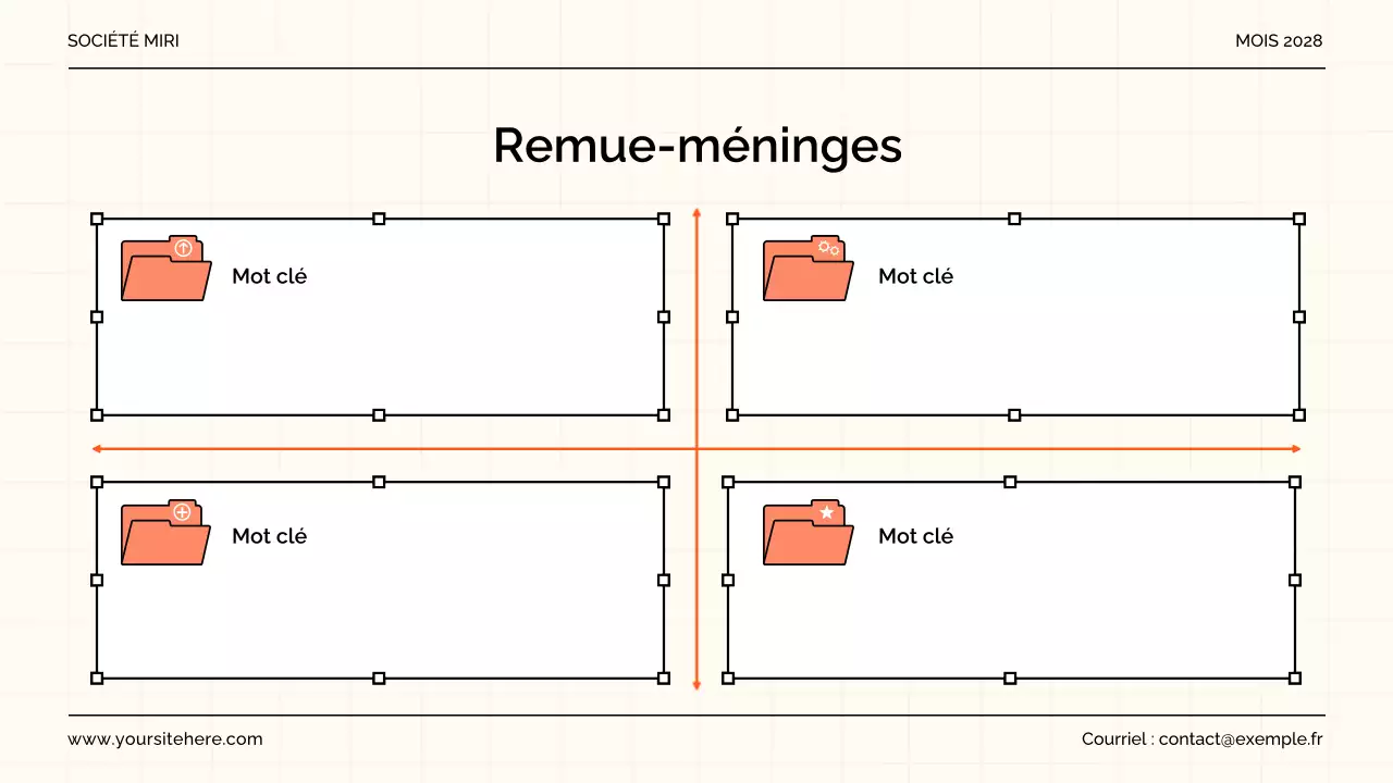 orange modern brainstorming guide