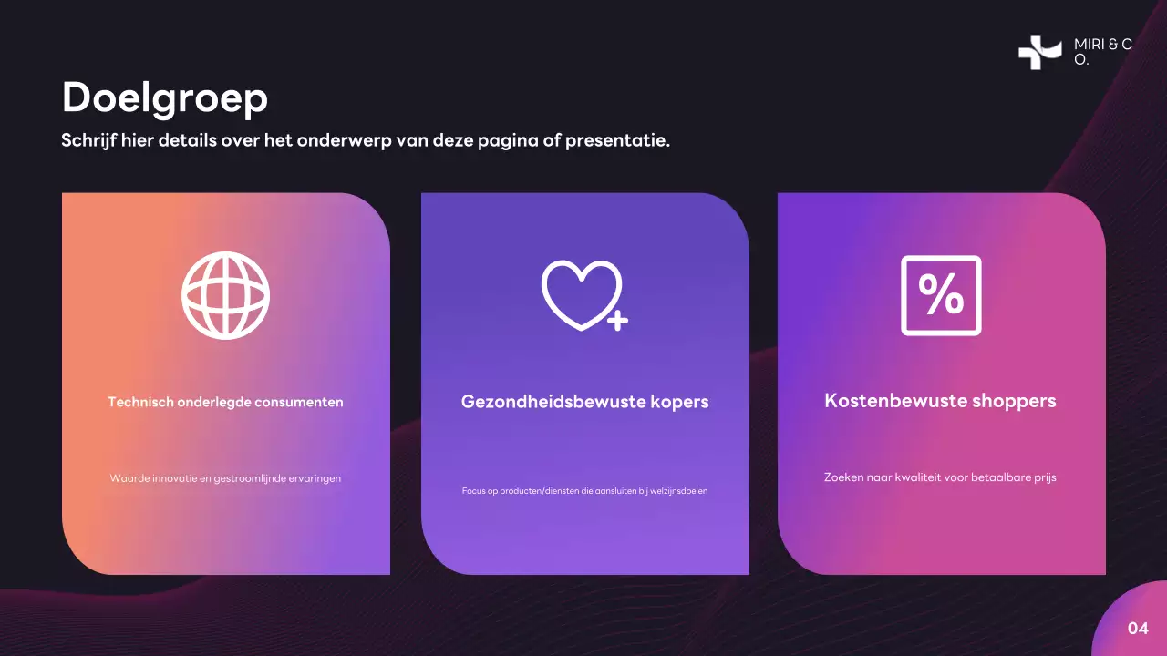 Paars Modern Ondernemingsplan