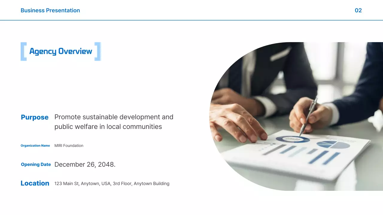 Blue Modern Business Report Presentation