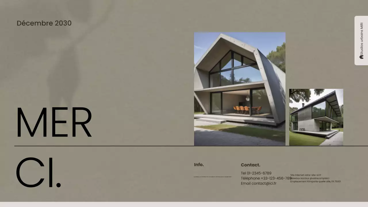 portefeuille d'architecture moderne grise