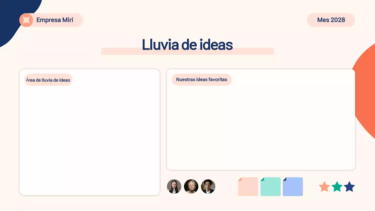 material de brainstorming moderno beige