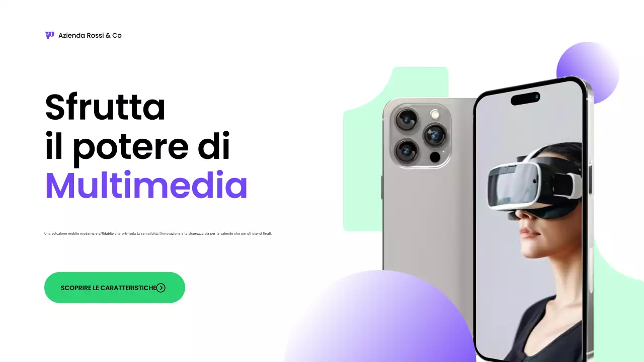 promozione multimediale verde e moderna