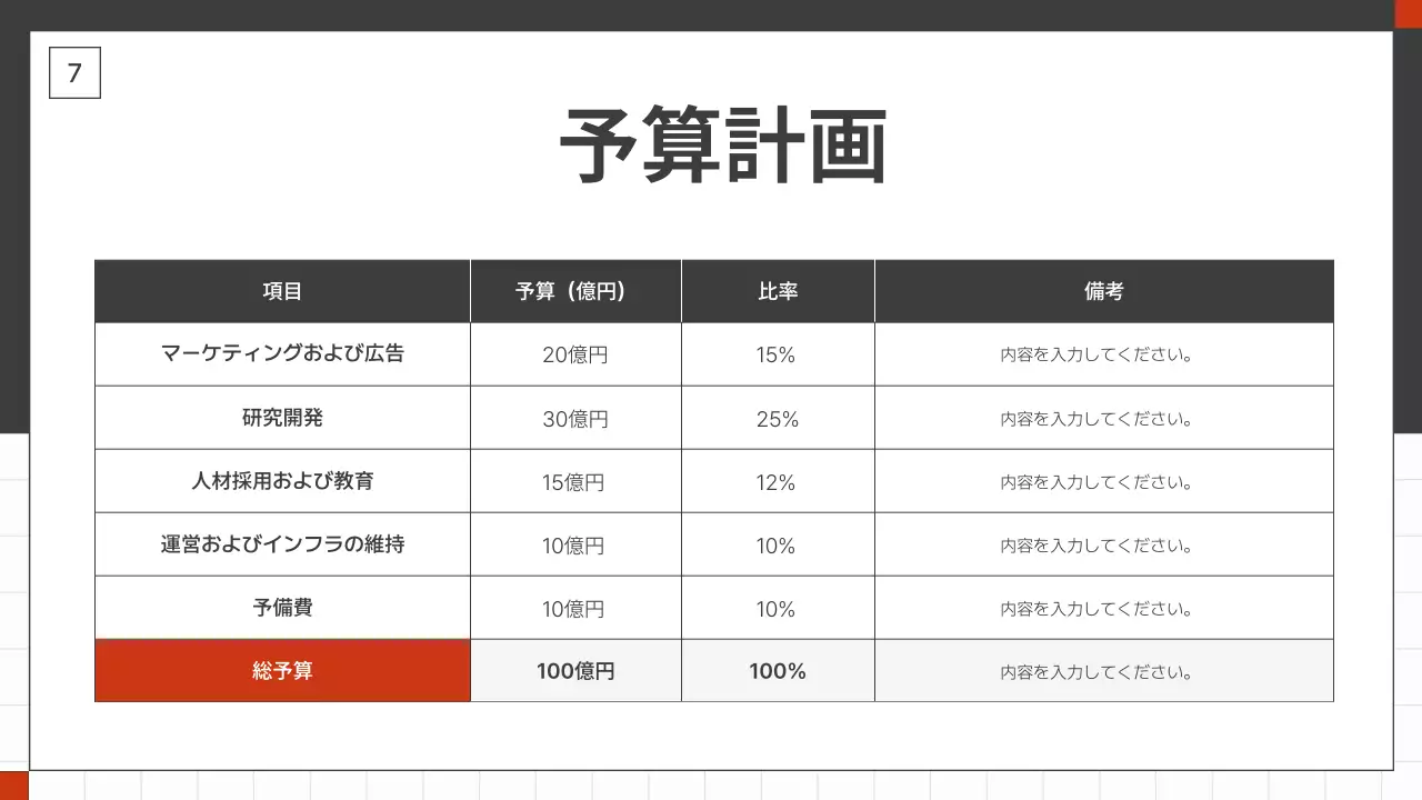 黒 モダン ビジネス 企画書 プレゼンテーション