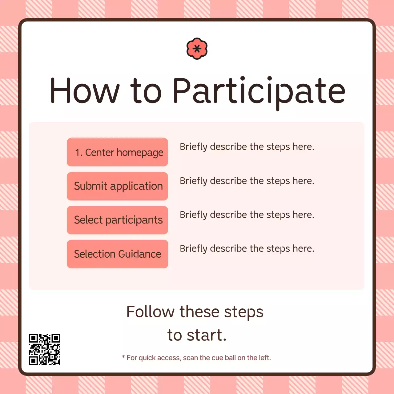 Carrossel do Instagram de recrutamento de voluntários Pink Simple