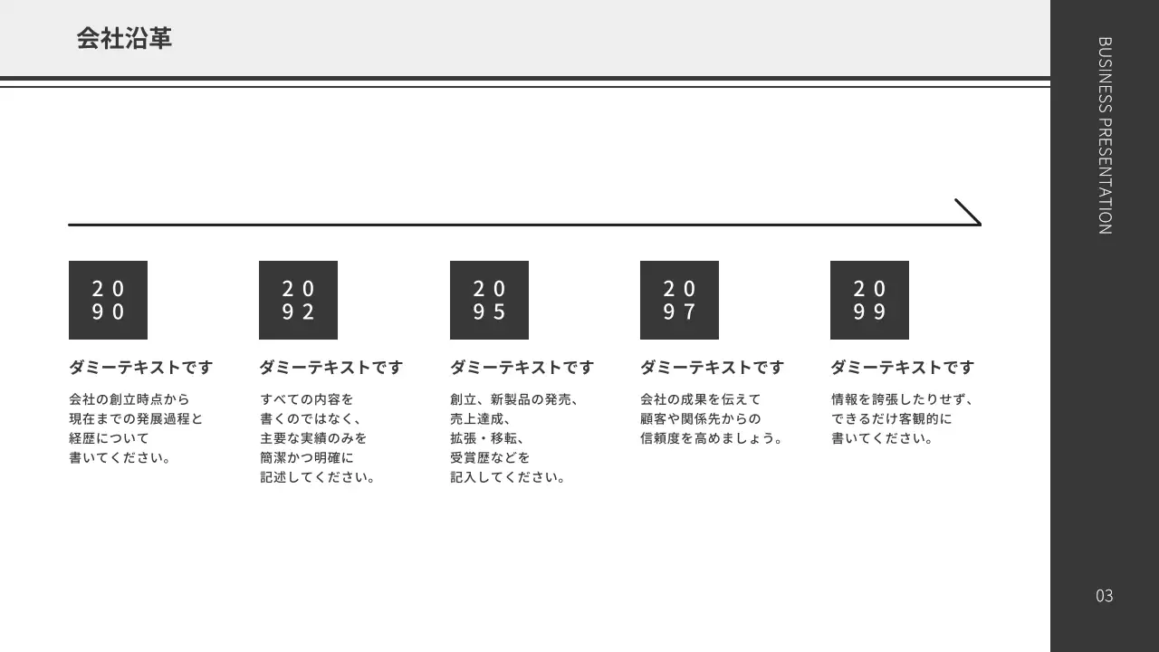 黒 シンプル 事業 計画書 プレゼンテーション