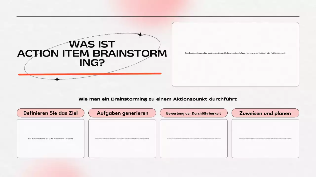 Orange-graue Brainstorming-Präsentation