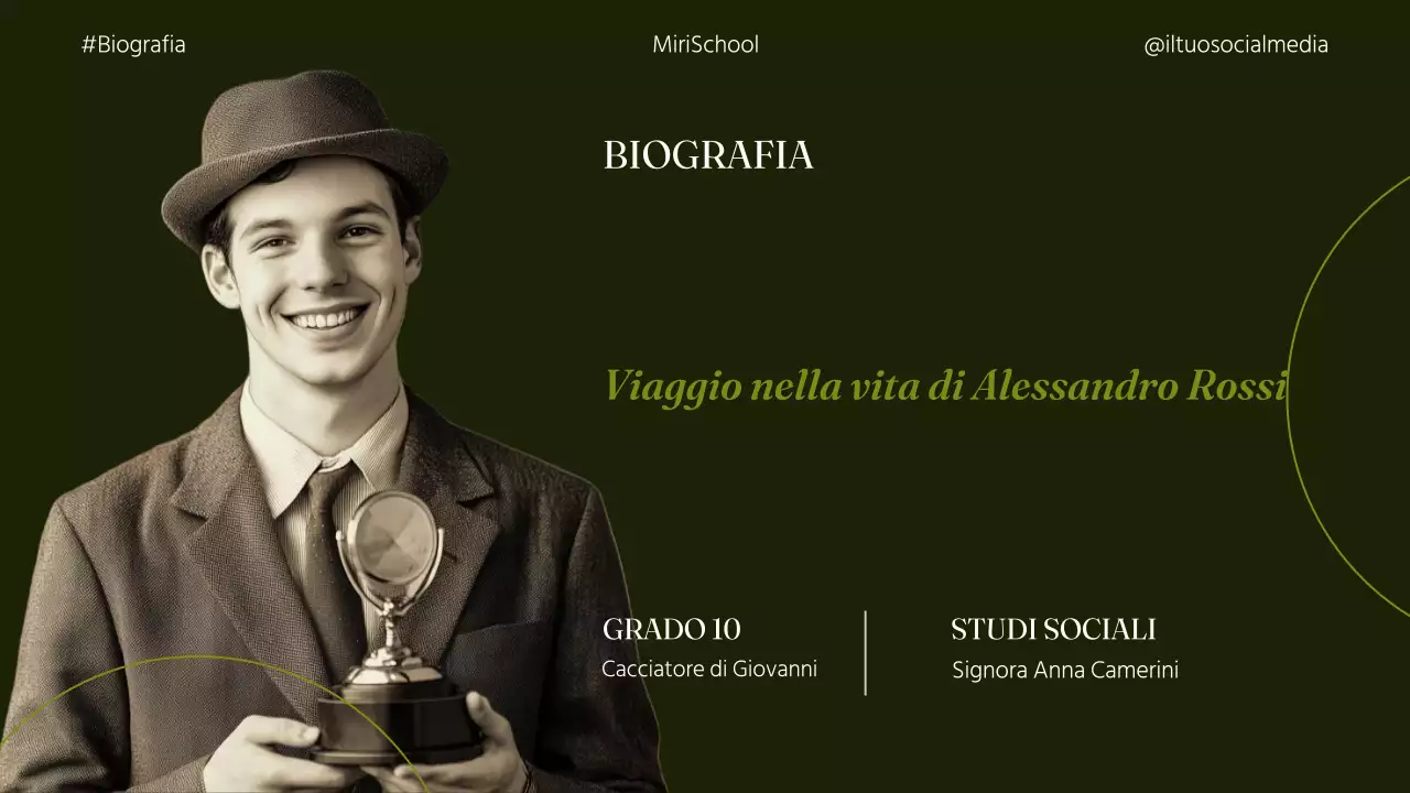 presentazione della biografia classica verde