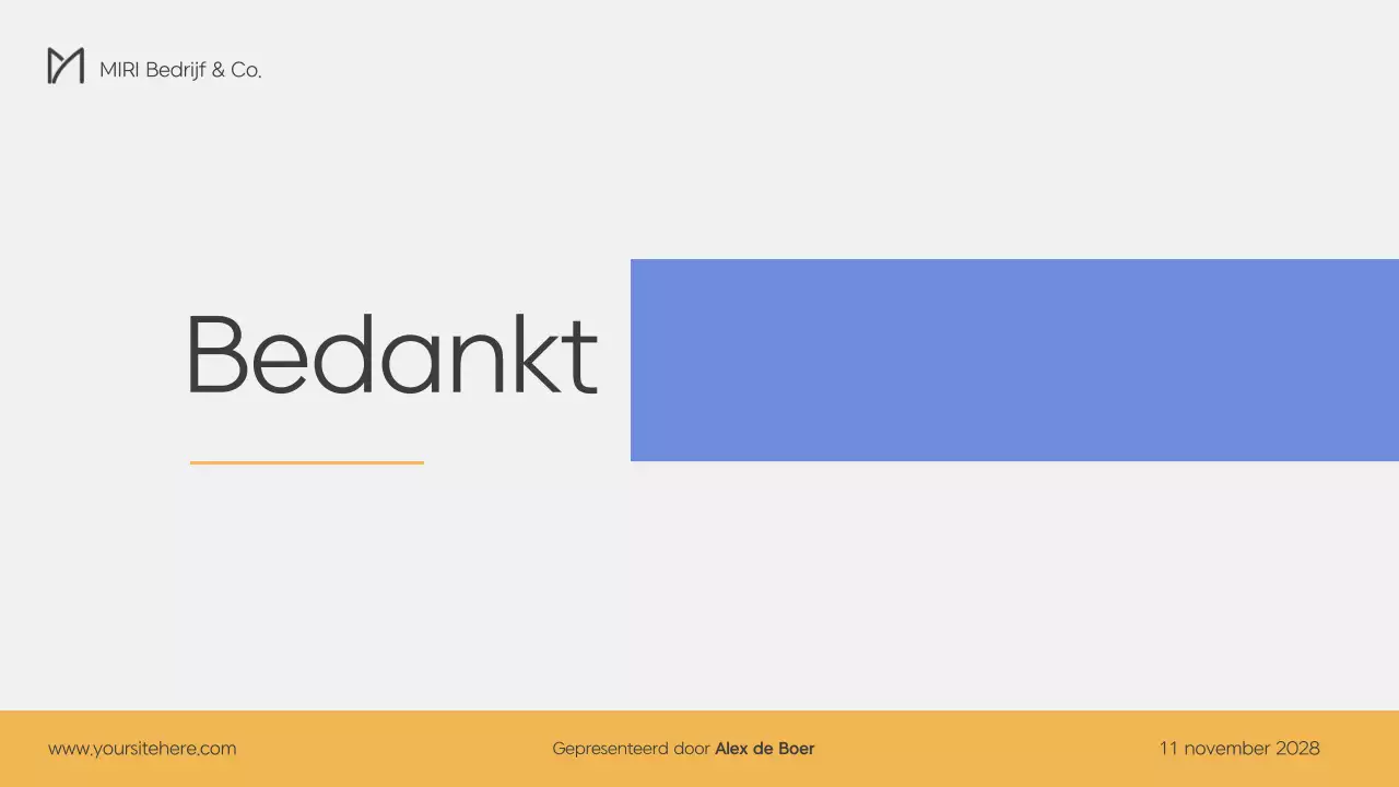 Modern ondernemingsplan in blauw en geel