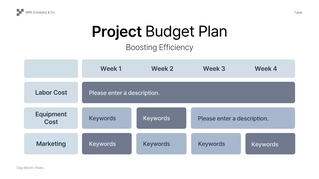 녹색 기하학적 전략 제안 프레젠테이션