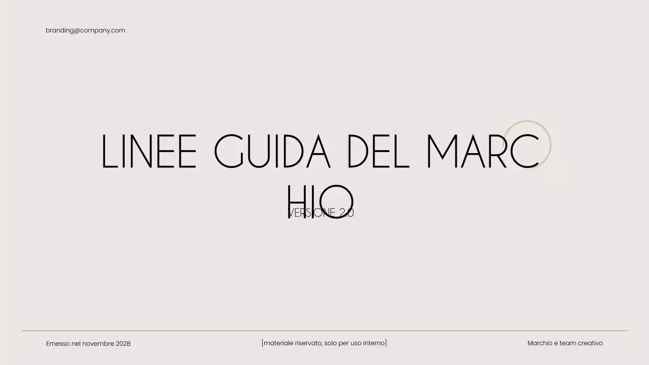 Guida al marchio beige moderno