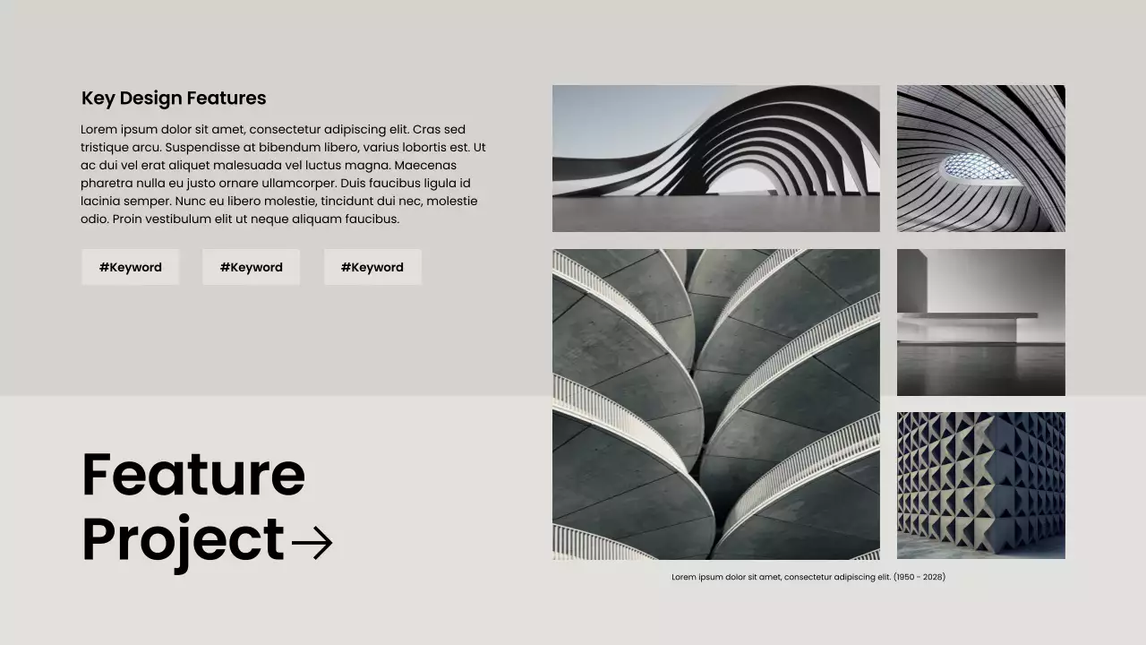 그레이 모던 건축 포트폴리오 프레젠테이션