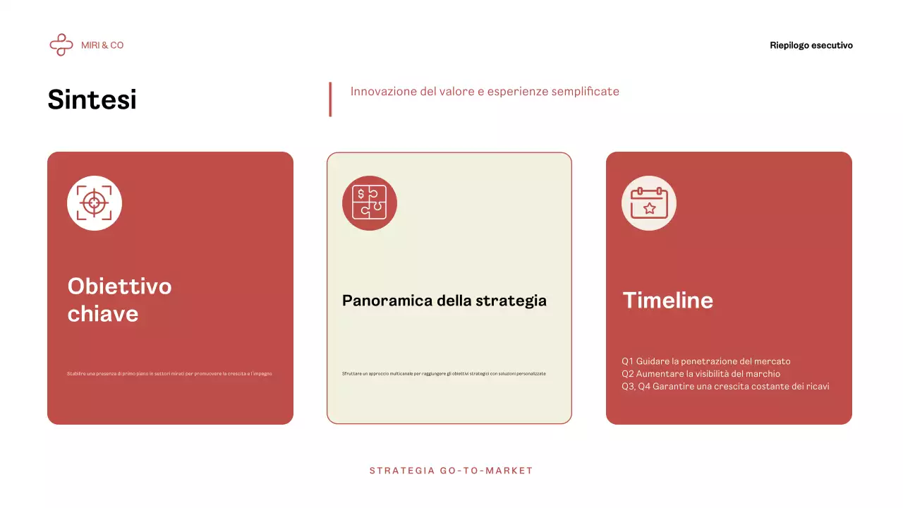 Piano aziendale Red Modern