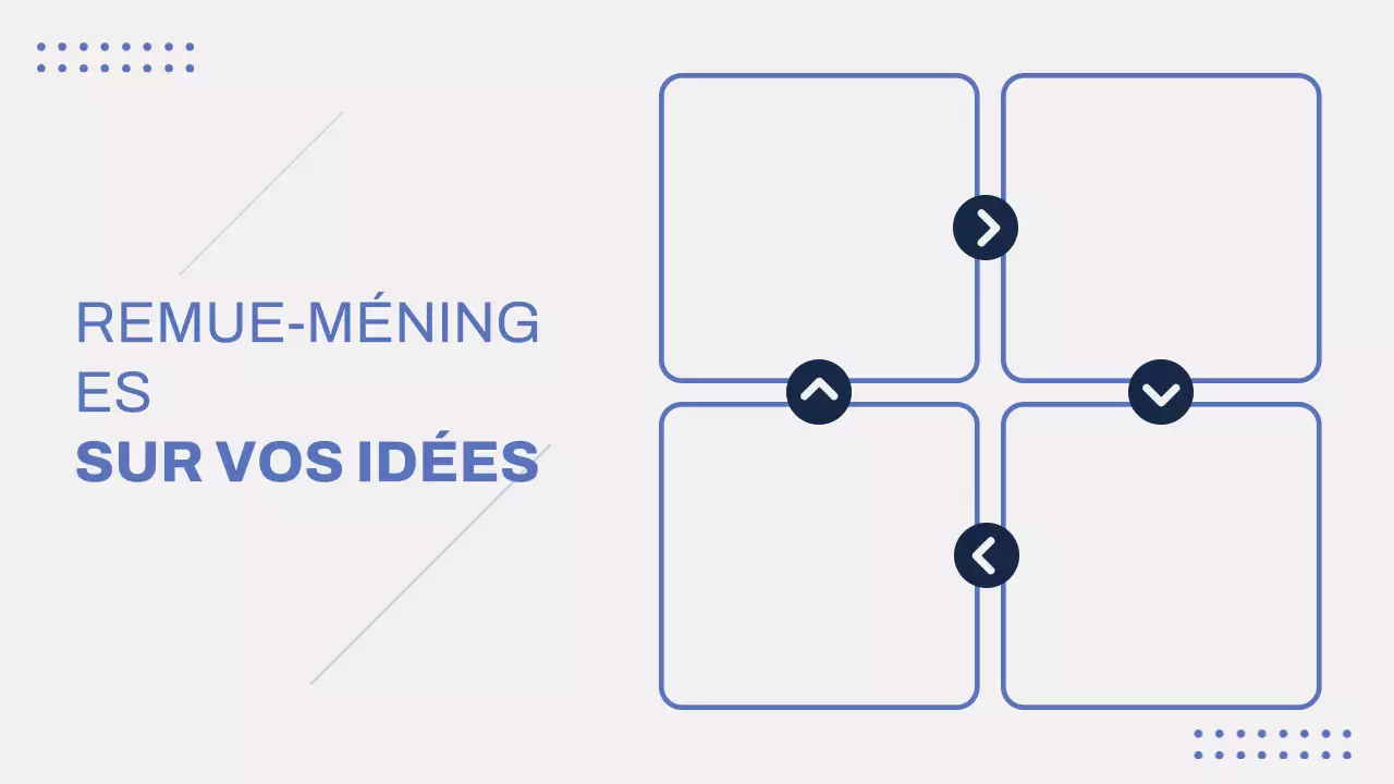 Gris Bleu Moderne Brainstorming Infographie Présentation