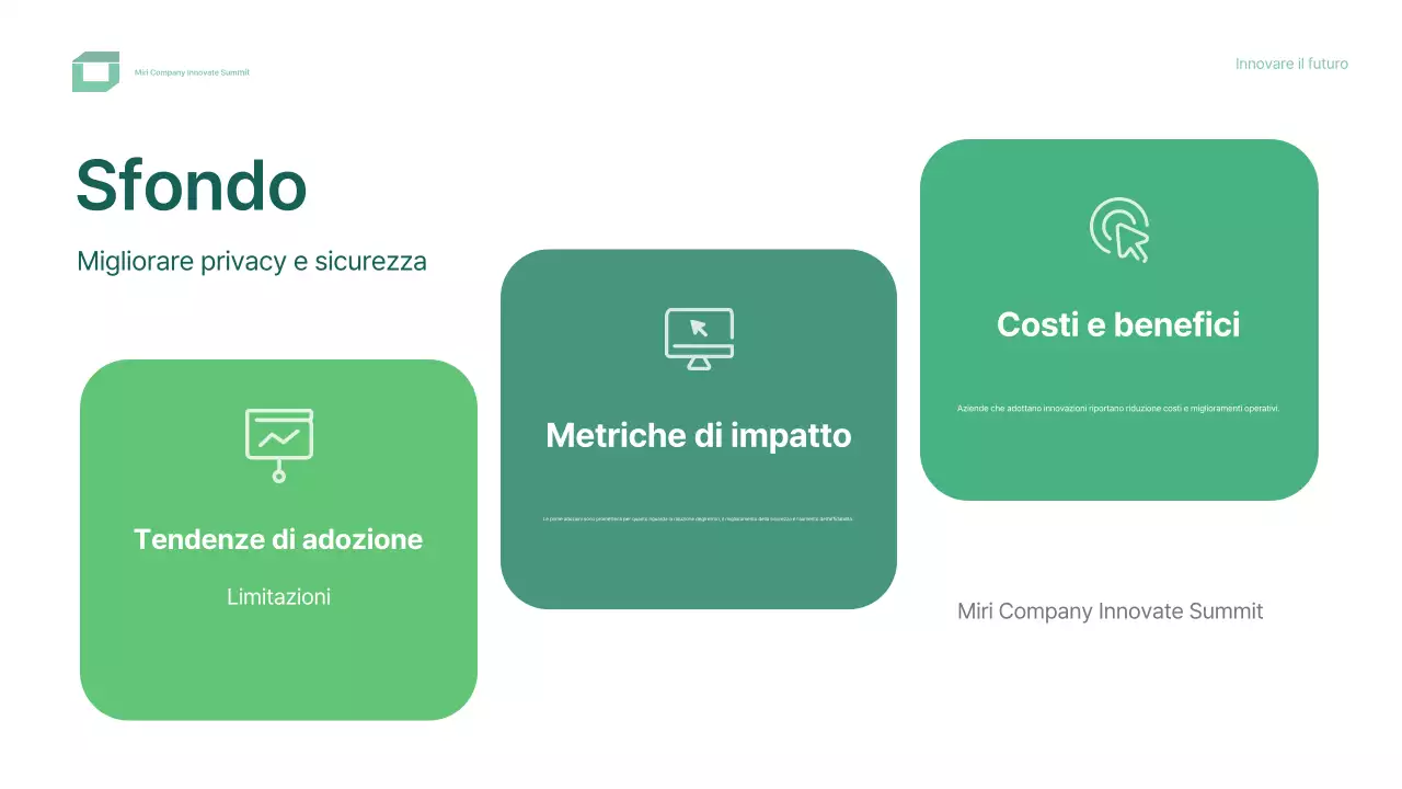 design verde e moderno per conferenze