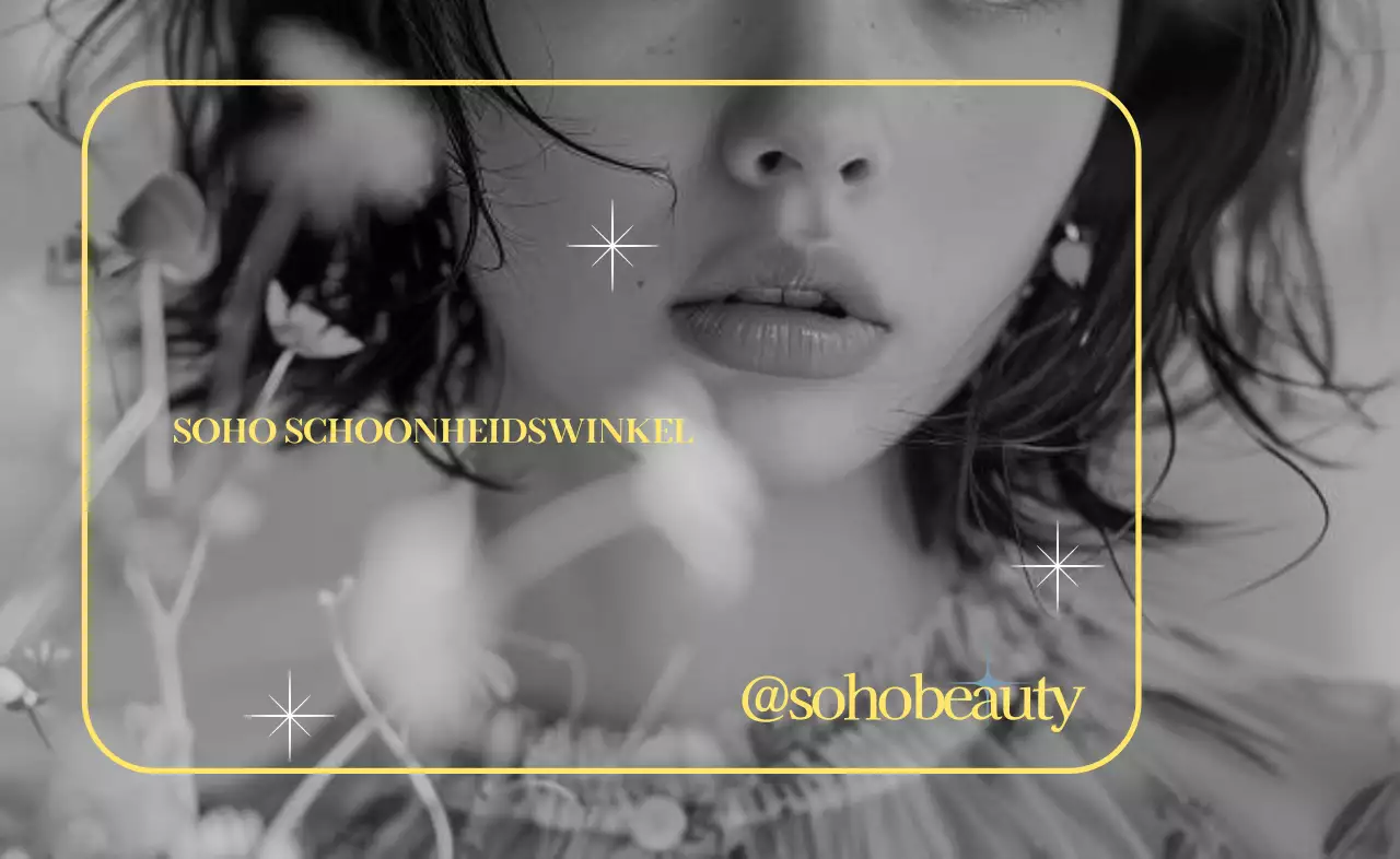 Zwart-wit moderne schoonheidsadvertentie