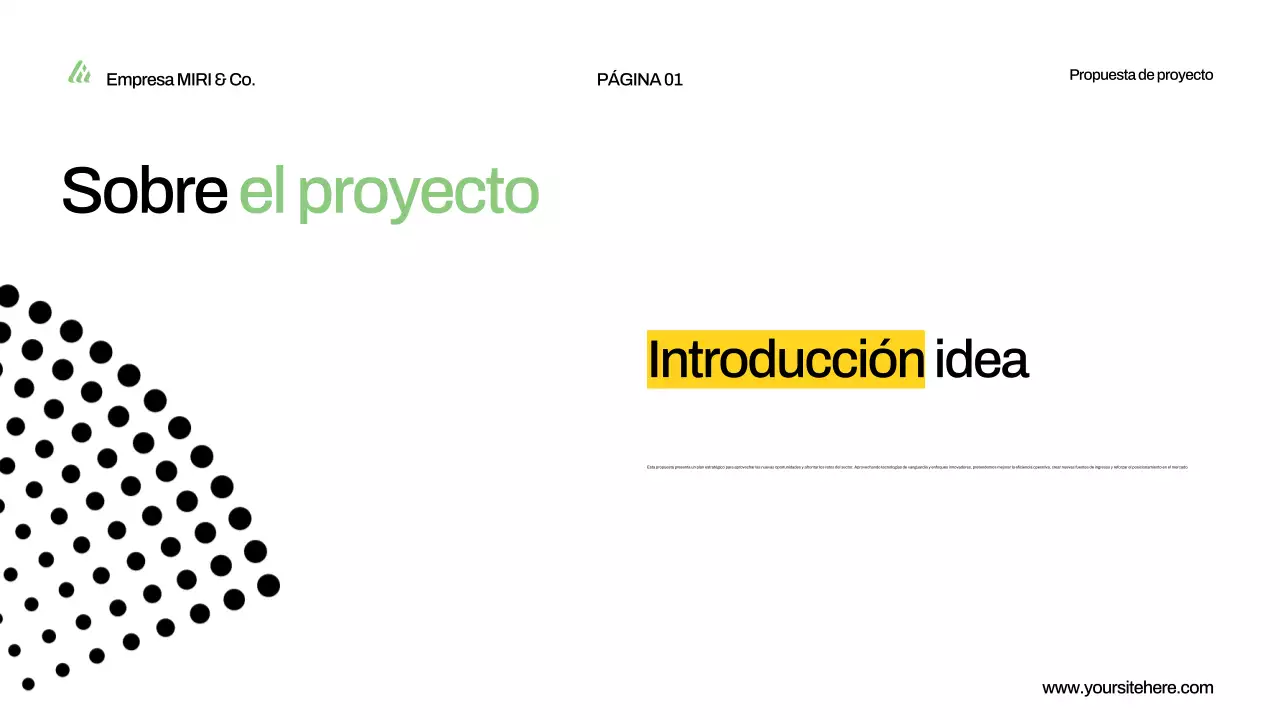 presentación de la propuesta de proyecto green modern