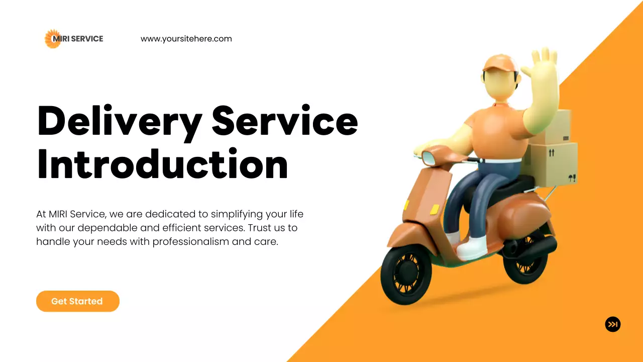 Orange Modern Delivery Presentation