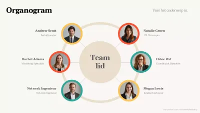 beige minimaal organigram ontwerp