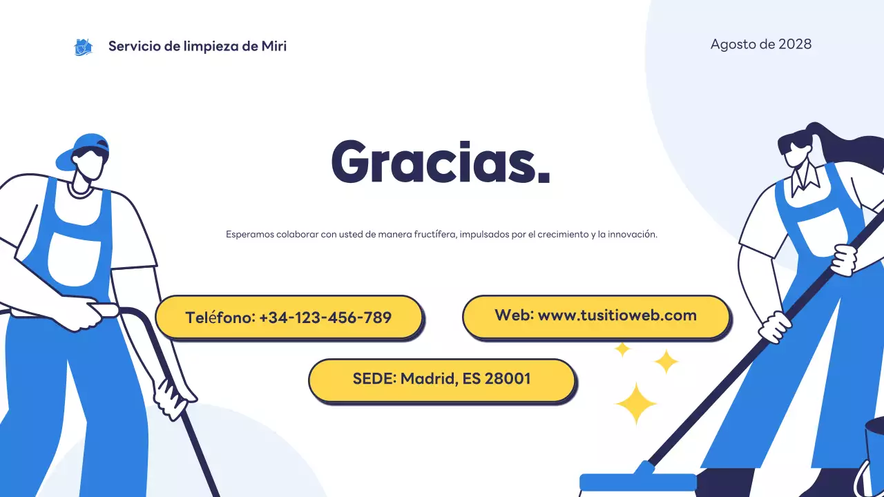 blue modern servicio de limpieza introducción