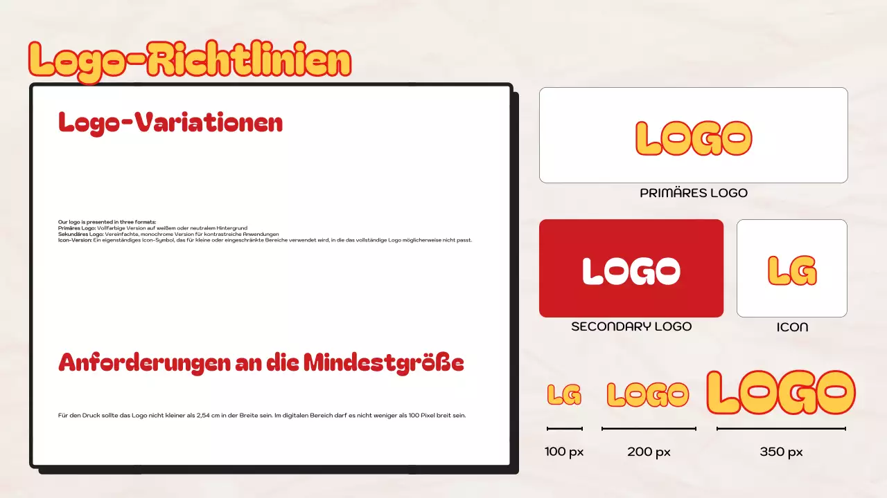 roter Retro-Markenleitfaden