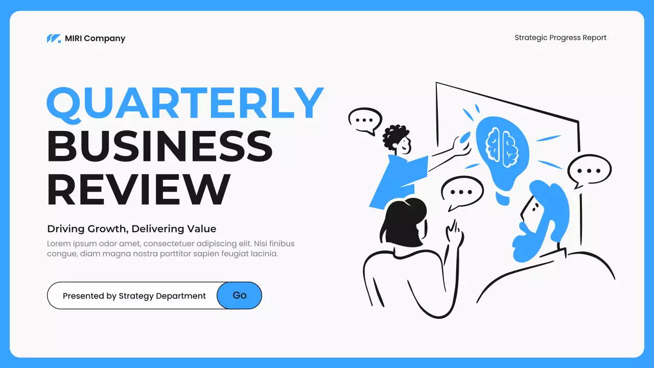 Blue Modern Business Report Presentation