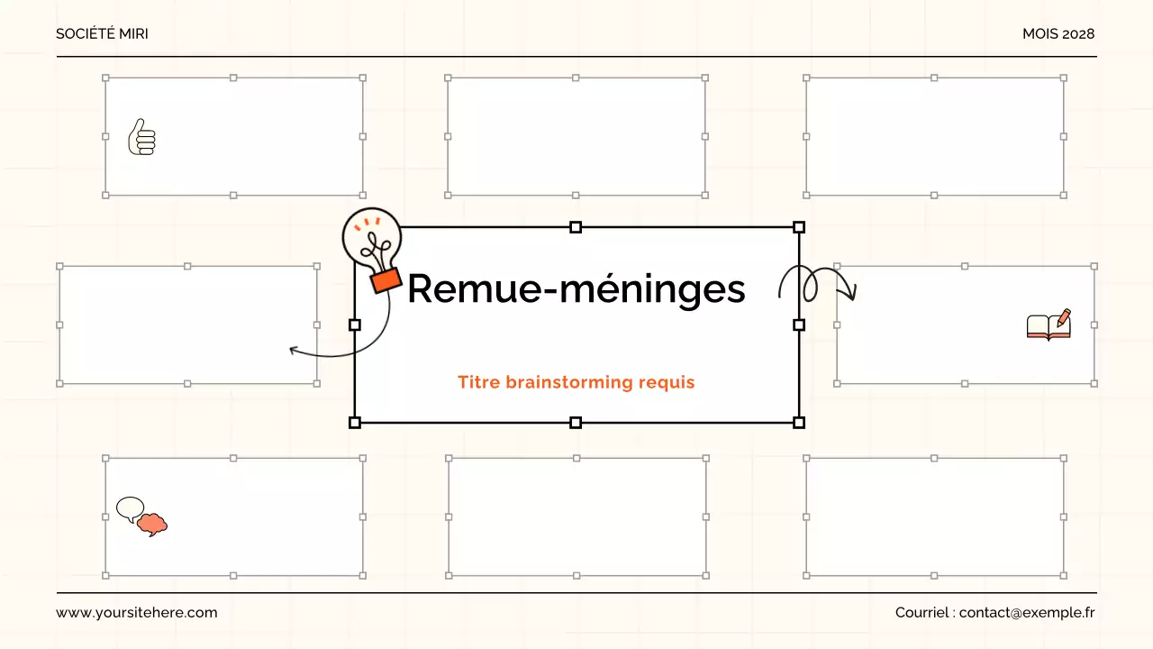 orange modern brainstorming guide