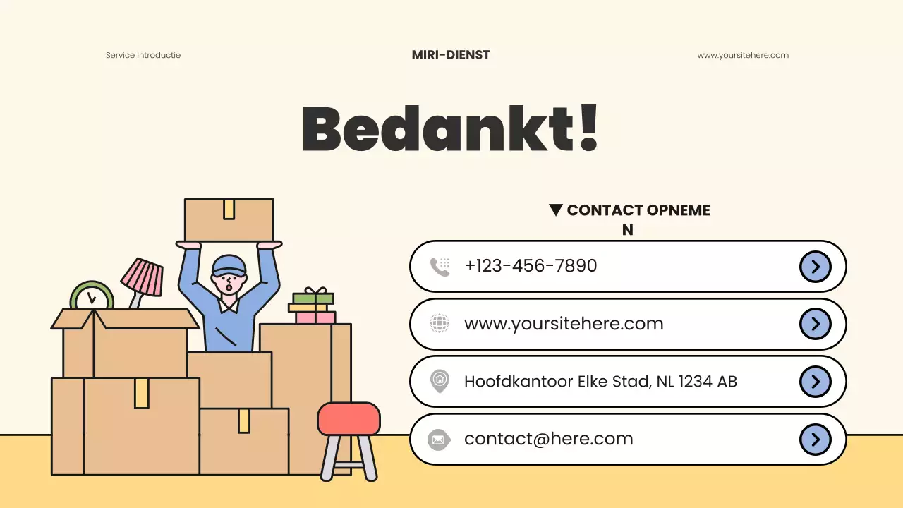 beige moderne verhuisadvertentie