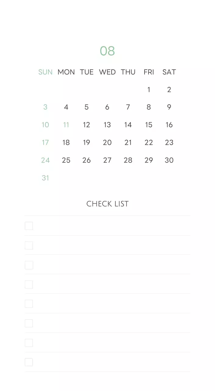 白と黒のシンプルな2025年版数字卓上カレンダー