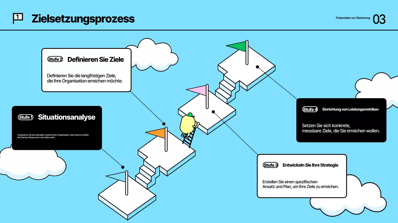 Abstraktes Kitch Zielsetzungs-Trainingsmaterial