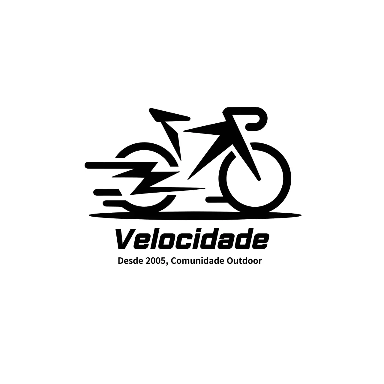 logótipo preto branco velocity run estilo moderno